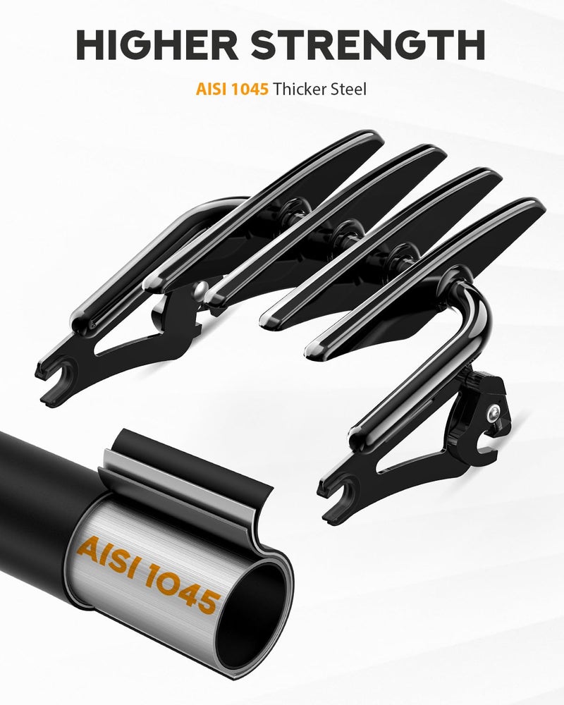 PBYMT Stealth Luggage Rack Compatible for Harley Touring, Detachable Luggage Rack Compatible with Harley Davidson Street Glide Road Glide Road King Electra Glide Ultra Limited 2009-2024 (Black) - Image 3